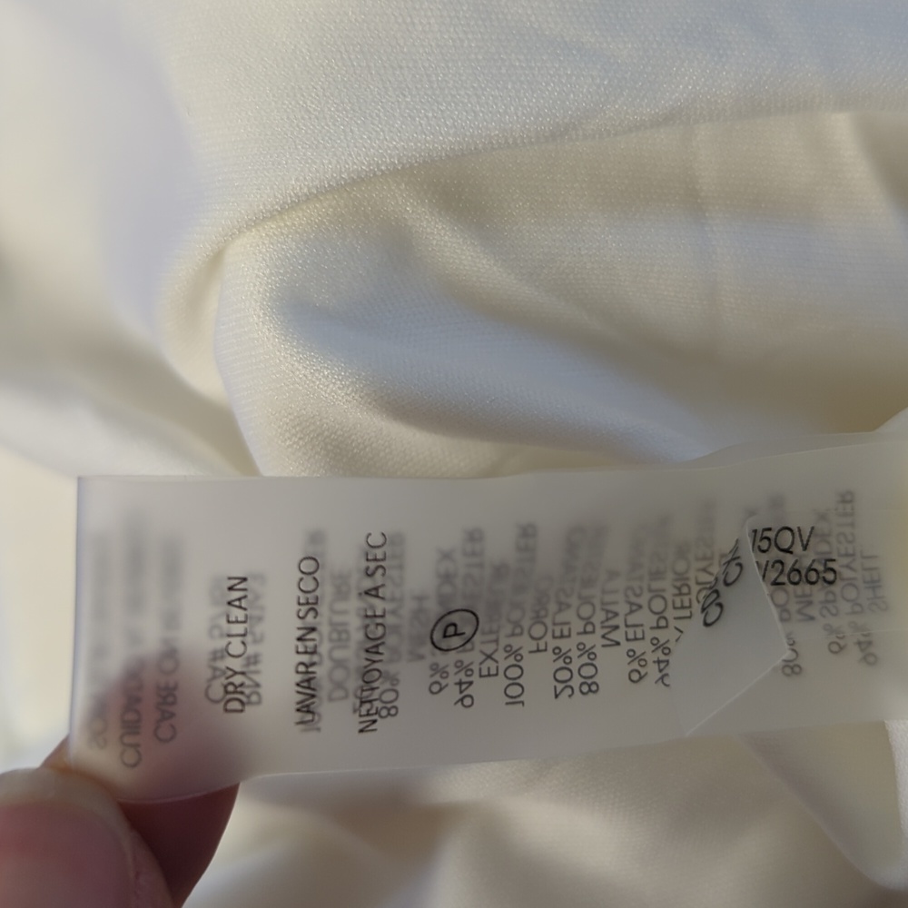 NEW Calvin Klein Short Sleeve Fit & Flare Stripe Hem Dress White 18W preppy - Picture 10 of 13